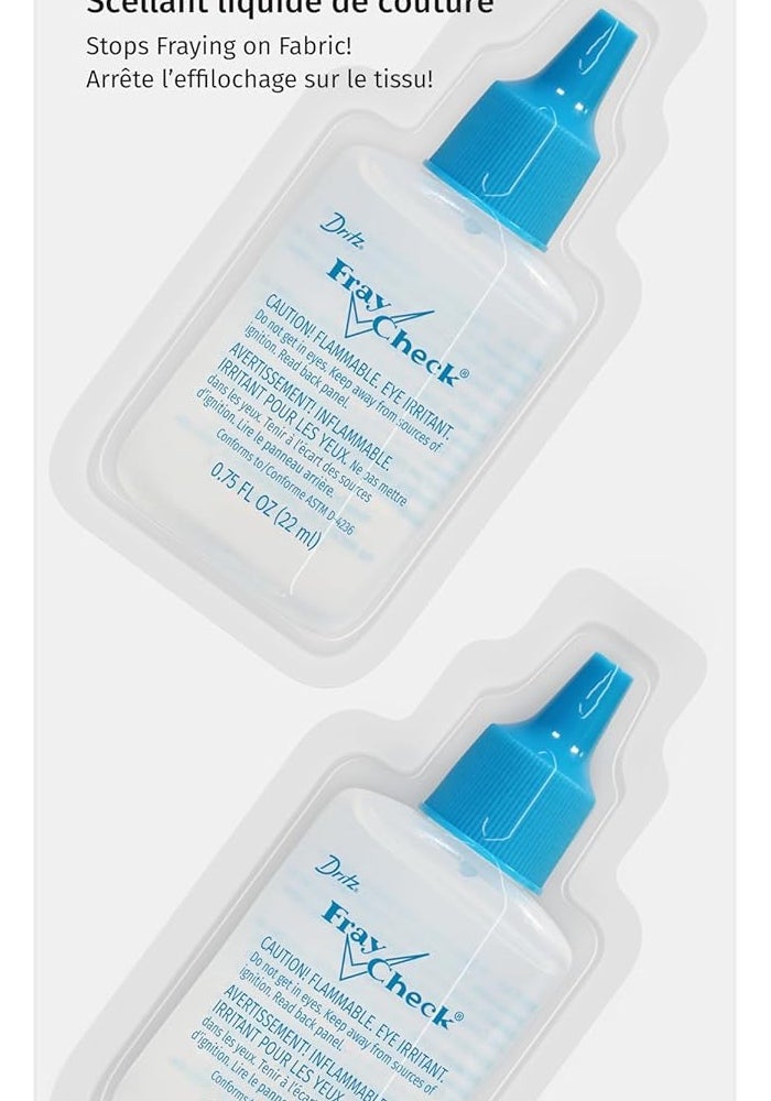 Dritz Fray Check Liquid Seam Sealant - 0.75 Fluid Ounce, Pack of 2 - Image 1